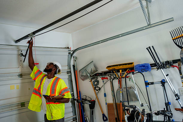 Professional Garage Door Panel Replacement technician working in Channahon, IL